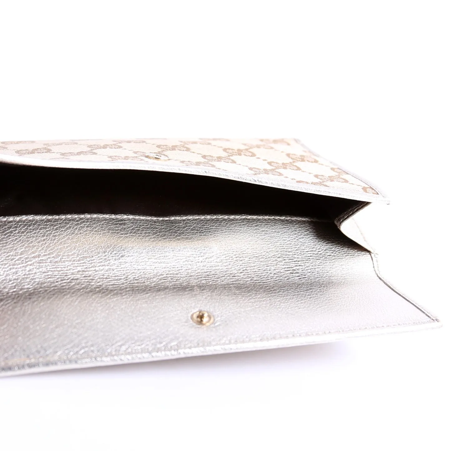 141410 GG Canvas Abbey Long Wallet Tan/Gold