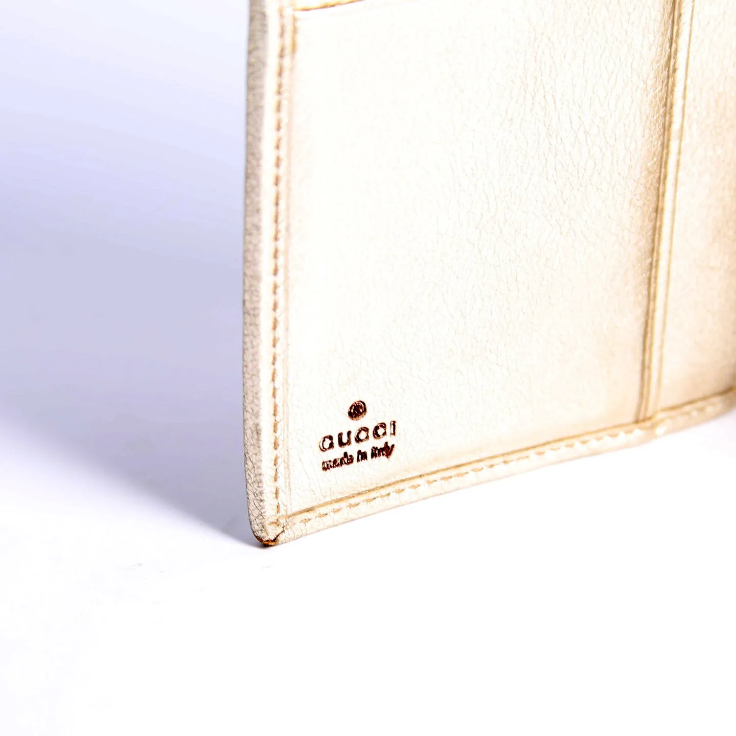141410 GG Canvas Abbey Long Wallet Tan/Gold