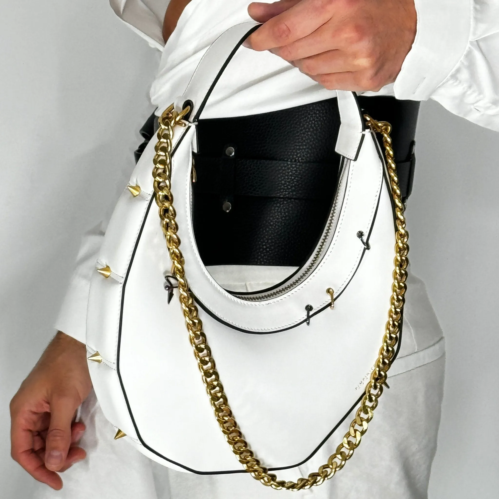515W Asymmetrical Hobo Bag In Black