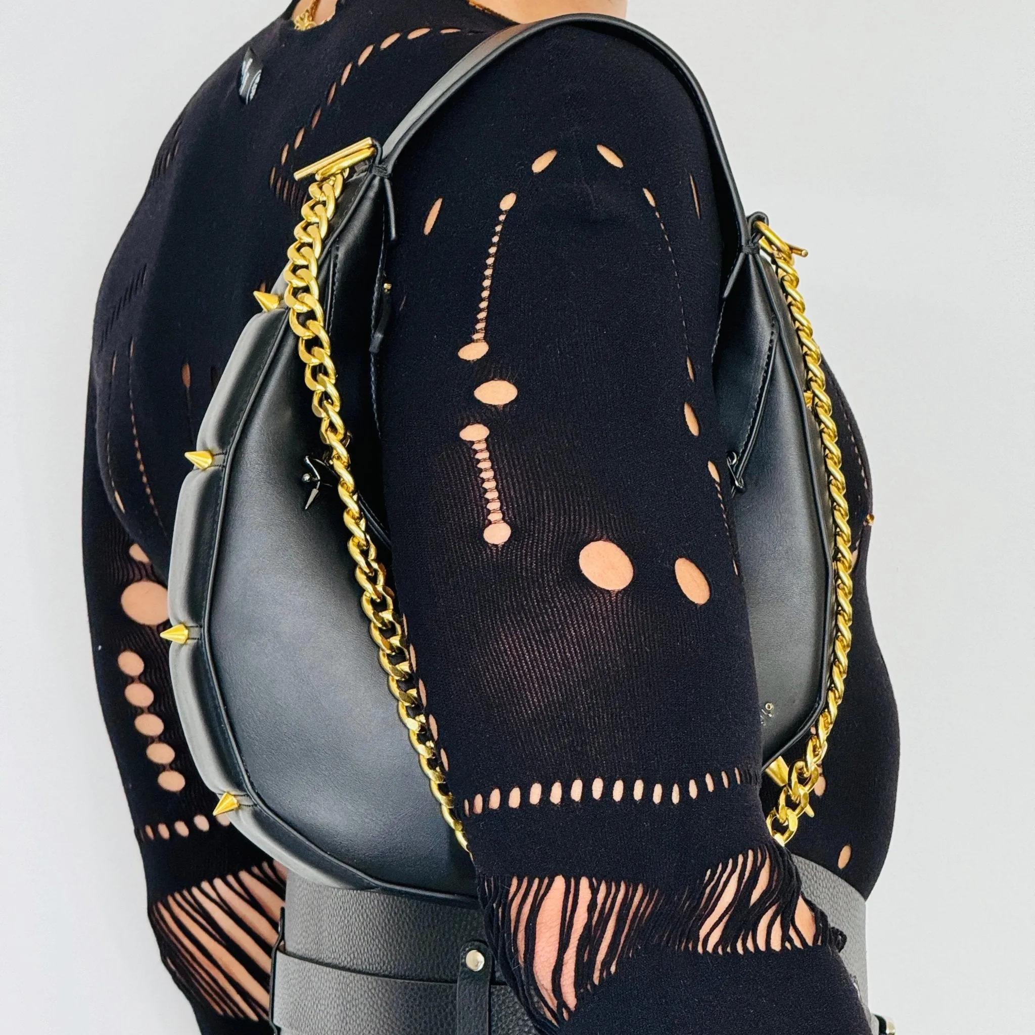 515W Asymmetrical Hobo Bag In Black