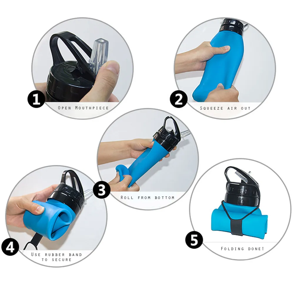 600ML PP Foldable Water Bottle