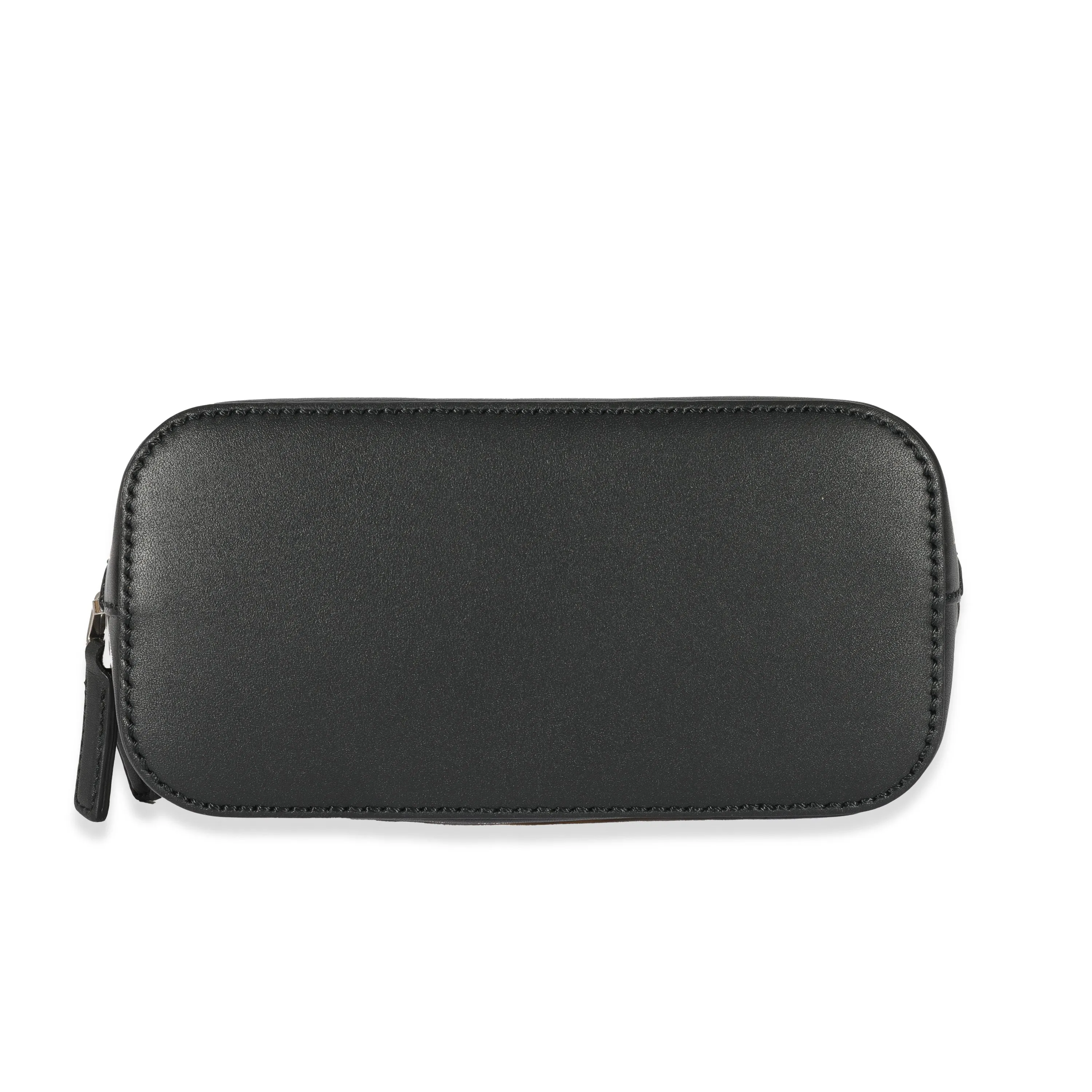 Black Leather Sega Script Dome Bag