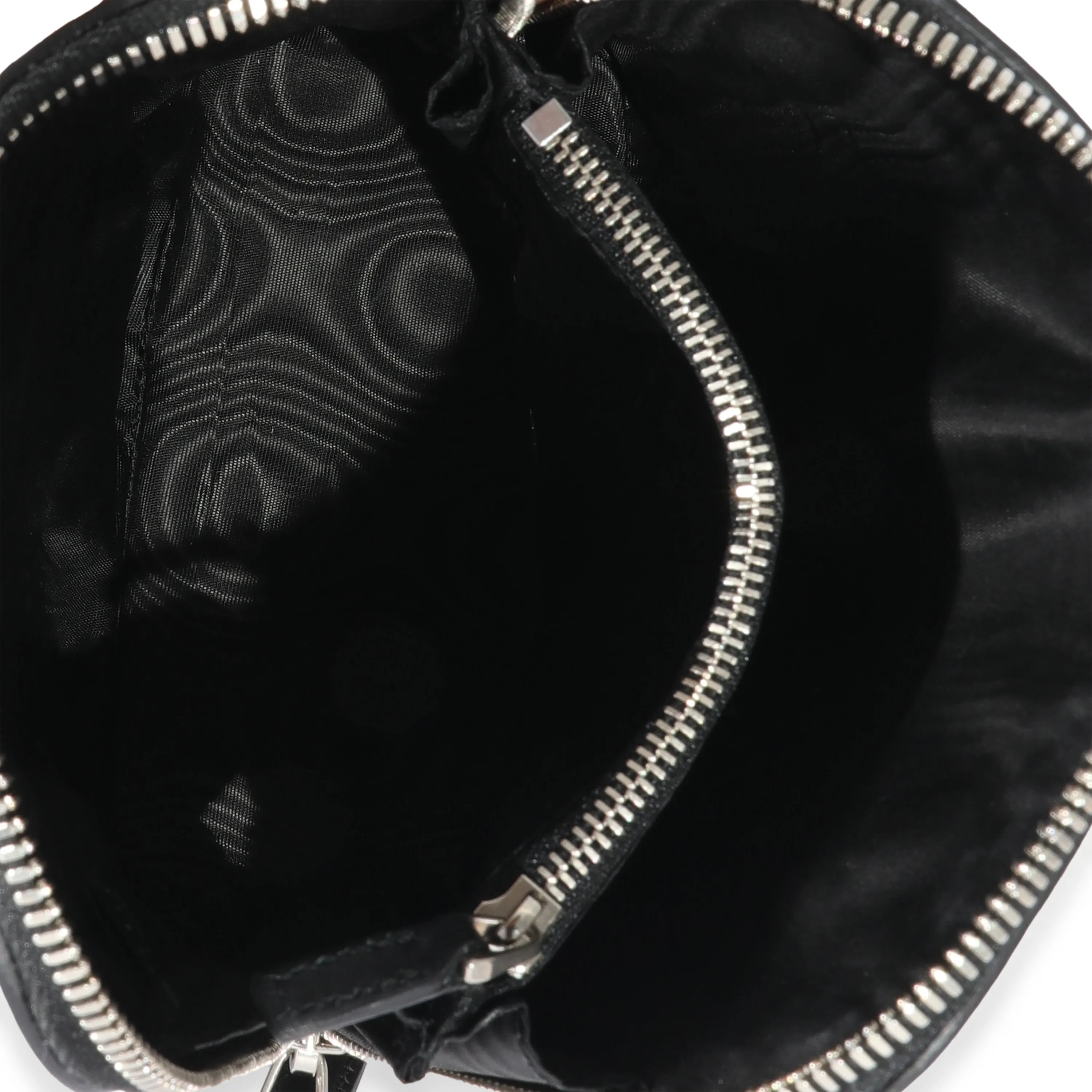 Black Leather Sega Script Dome Bag