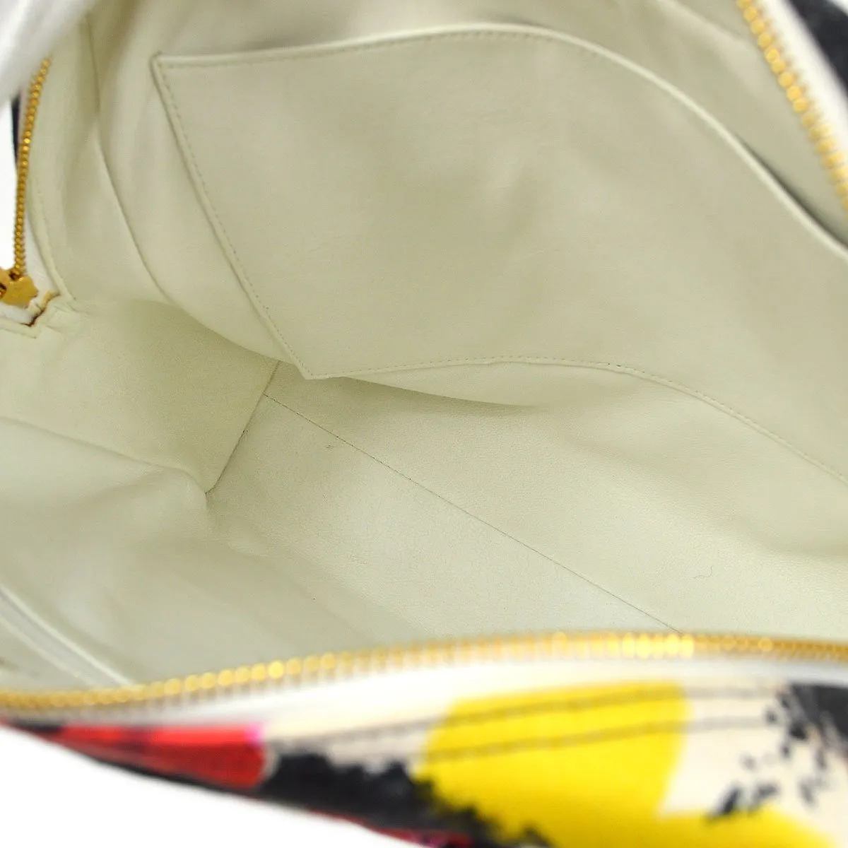 CHANEL 1997 watercolour floral printed Handbag 72110