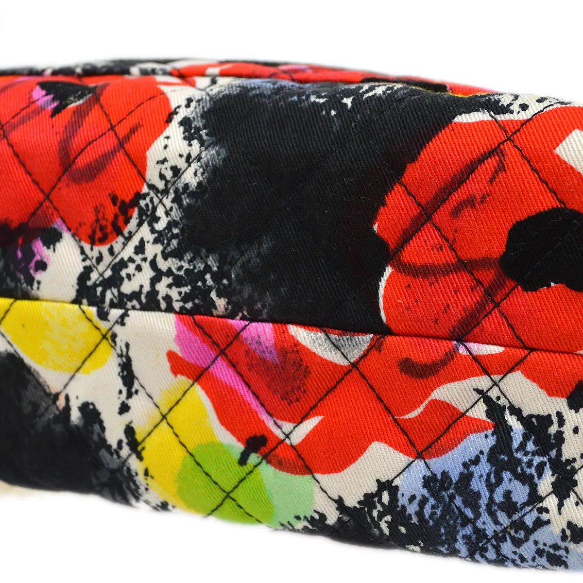 CHANEL 1997 watercolour floral printed Handbag 72110