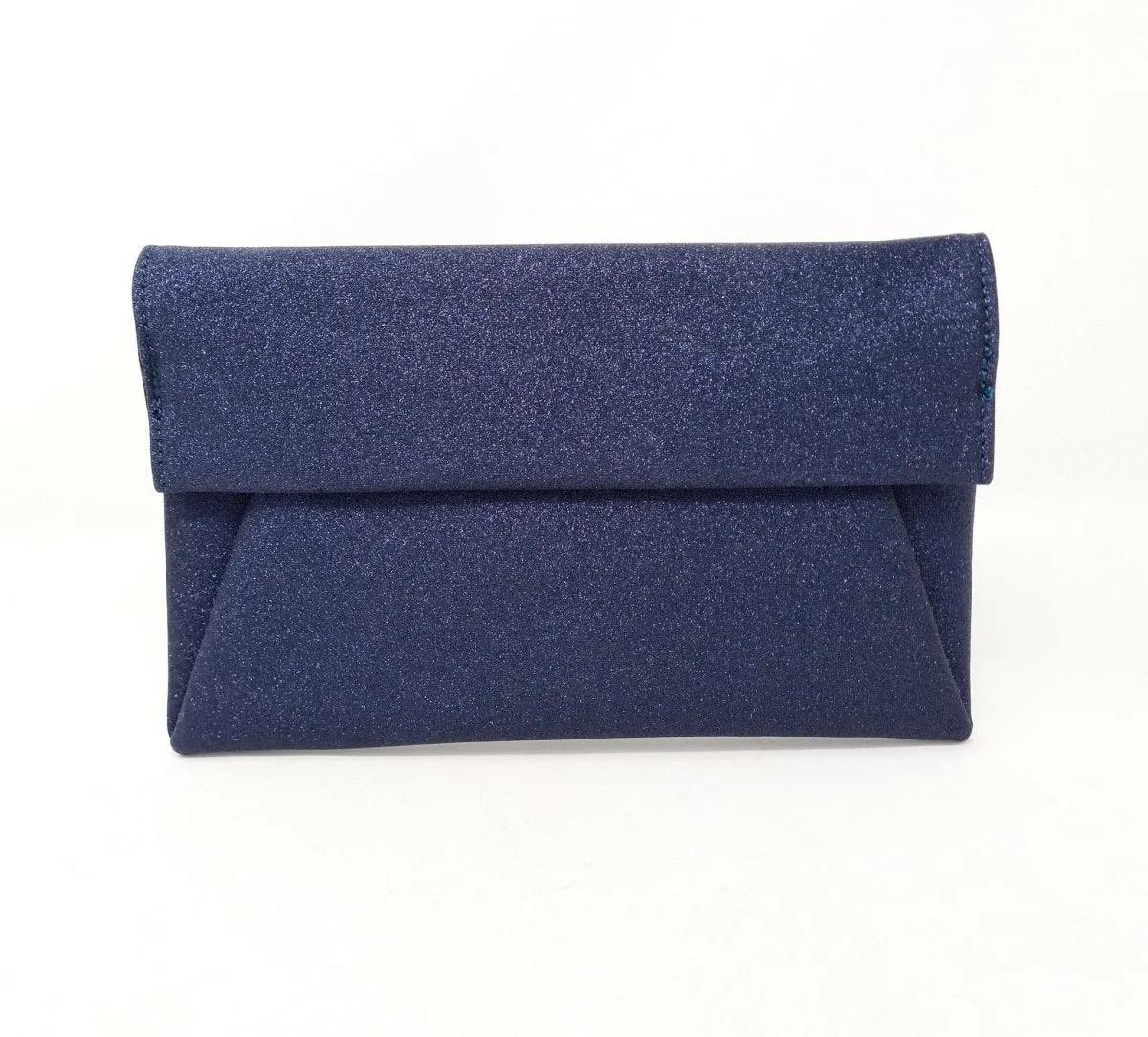 Navy Fold Over Clutch Bag