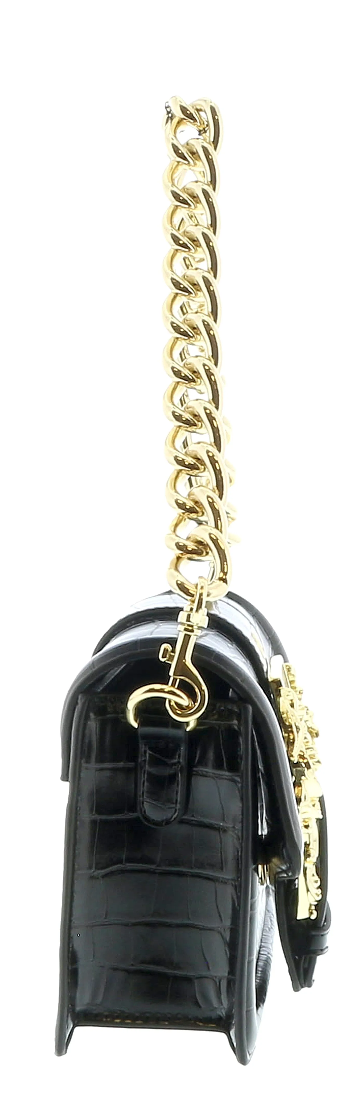 Versace Jeans Couture Black Structured Baroque Belt Crossbody/Shoulder Bag