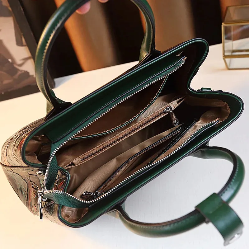 Vintage Fish Embossed Handbag